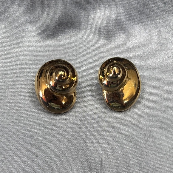 Gold Spiral Earrings - Picture 1 of 3